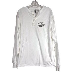 Vintage Yellow Rat Bastard NYC White Henley Italy